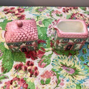 Vintage Avon House Ceramic Tea Set  Sugar Bowl, Creamer - Hard to Find